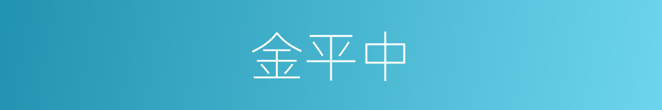 金平中的同义词