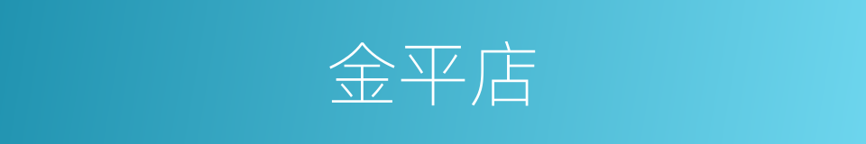 金平店的同义词