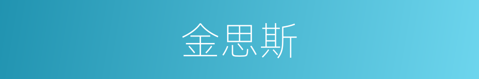 金思斯的同义词