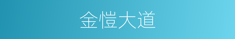 金愷大道的同義詞