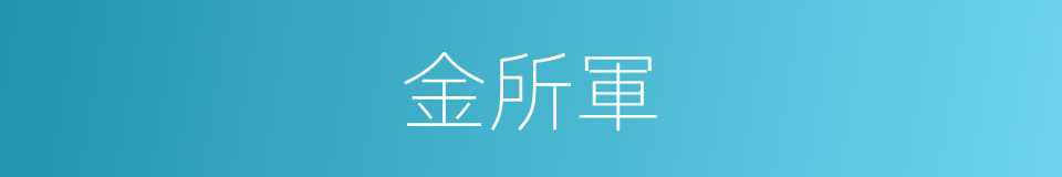 金所軍的同義詞