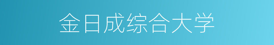 金日成综合大学的同义词