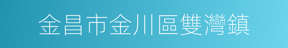 金昌市金川區雙灣鎮的同義詞