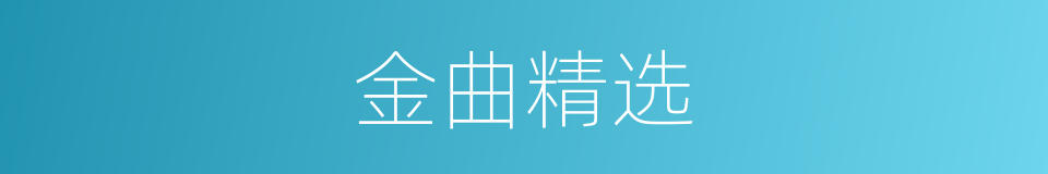 金曲精选的同义词