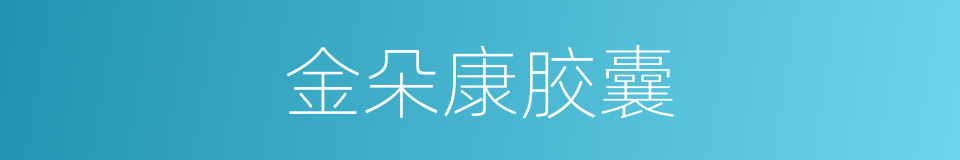 金朵康胶囊的同义词