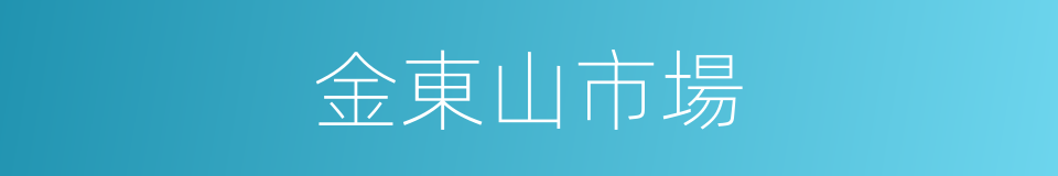 金東山市場的同義詞