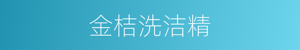 金桔洗洁精的同义词