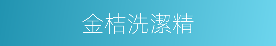 金桔洗潔精的同義詞