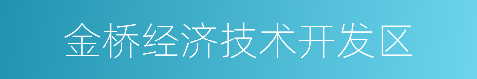 金桥经济技术开发区的同义词