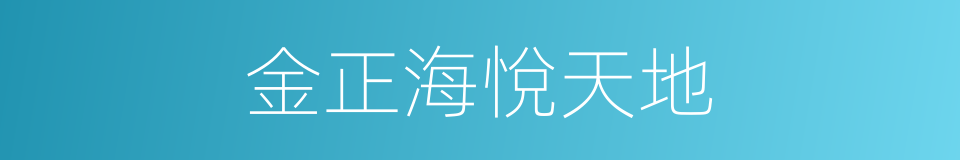 金正海悅天地的同義詞