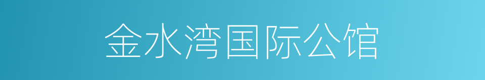 金水湾国际公馆的同义词