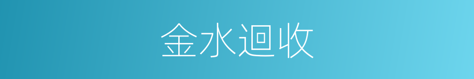 金水迴收的同義詞