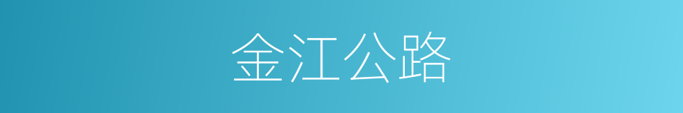 金江公路的同义词