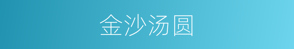金沙汤圆的同义词