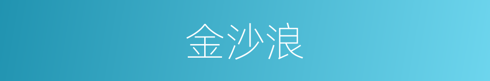 金沙浪的同义词