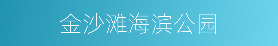 金沙滩海滨公园的同义词