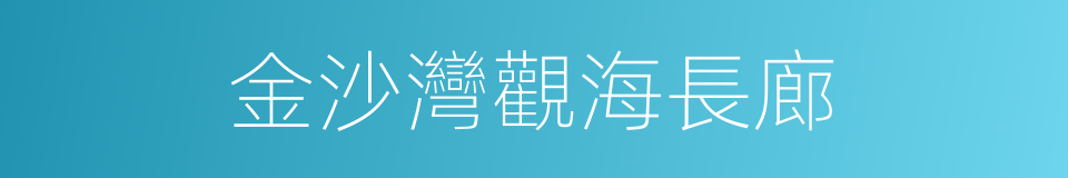 金沙灣觀海長廊的同義詞