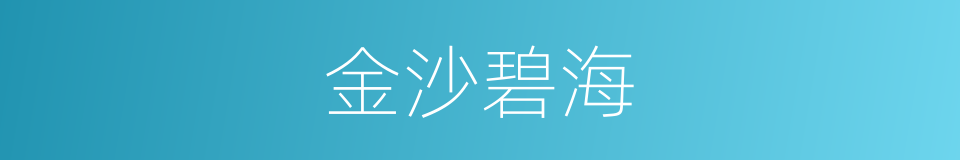 金沙碧海的同义词