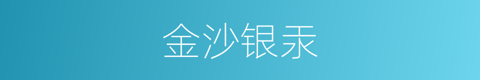 金沙银汞的意思
