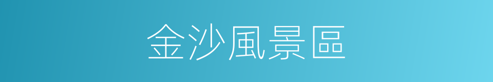 金沙風景區的同義詞