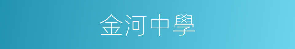 金河中學的同義詞