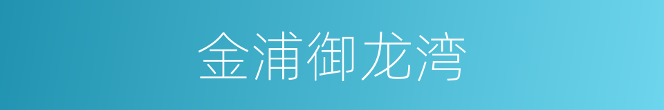 金浦御龙湾的同义词