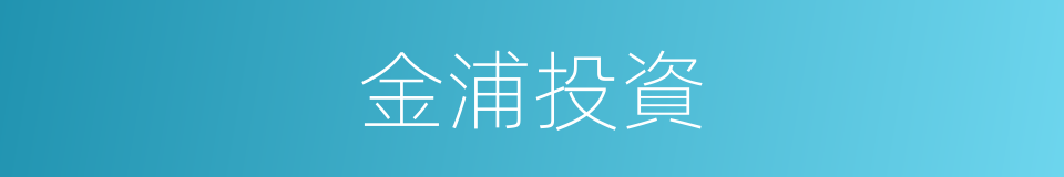 金浦投資的同義詞