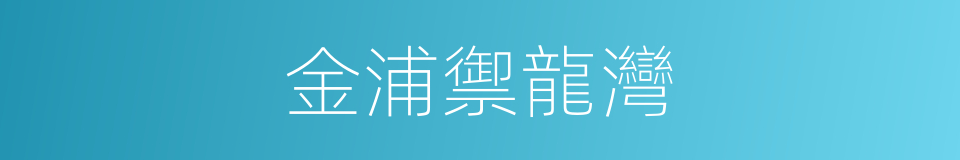 金浦禦龍灣的同義詞