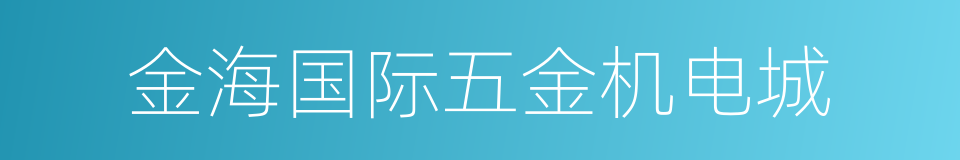 金海国际五金机电城的同义词