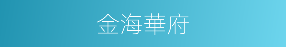 金海華府的同義詞