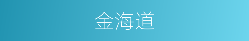 金海道的同义词