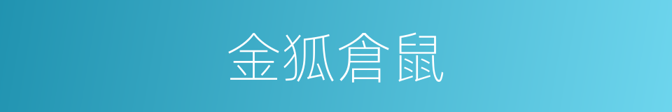 金狐倉鼠的同義詞