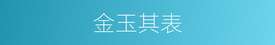 金玉其表的意思