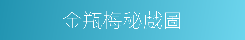 金瓶梅秘戲圖的同義詞