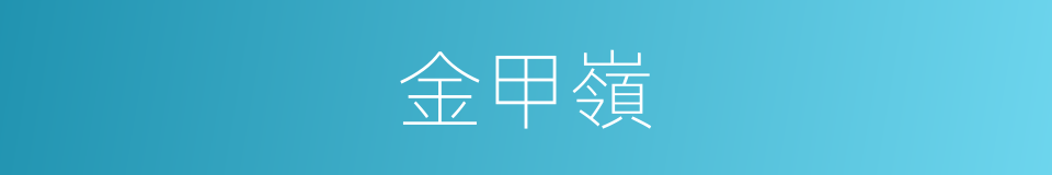 金甲嶺的同義詞