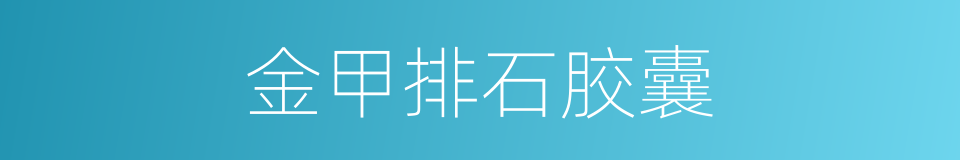 金甲排石胶囊的同义词