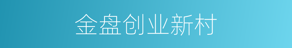 金盘创业新村的同义词