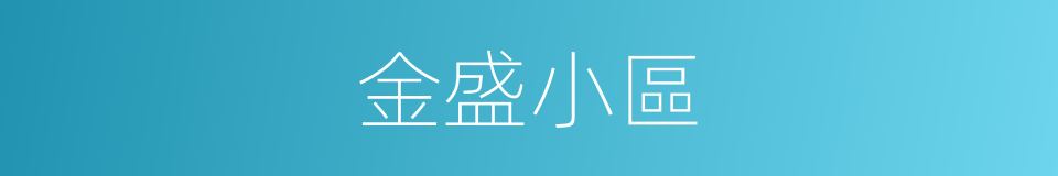 金盛小區的同義詞