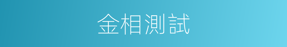 金相測試的同義詞