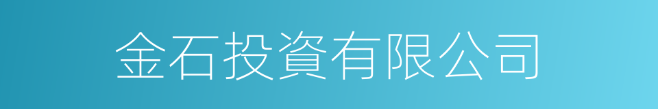 金石投資有限公司的同義詞