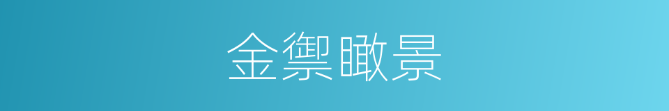 金禦瞰景的同義詞