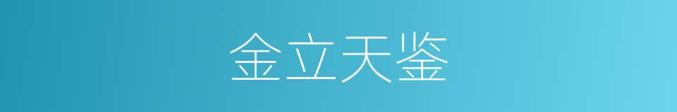 金立天鉴的同义词