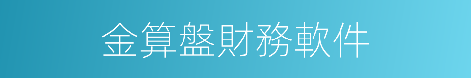 金算盤財務軟件的同義詞