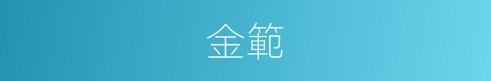 金範的意思