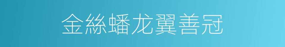 金絲蟠龙翼善冠的同義詞