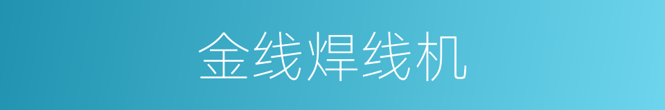 金线焊线机的同义词