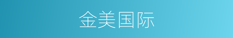 金美国际的同义词