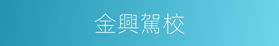 金興駕校的同義詞