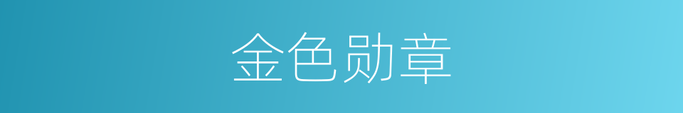 金色勋章的同义词