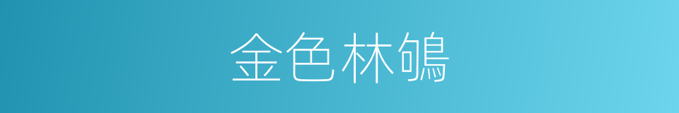 金色林鴝的同義詞